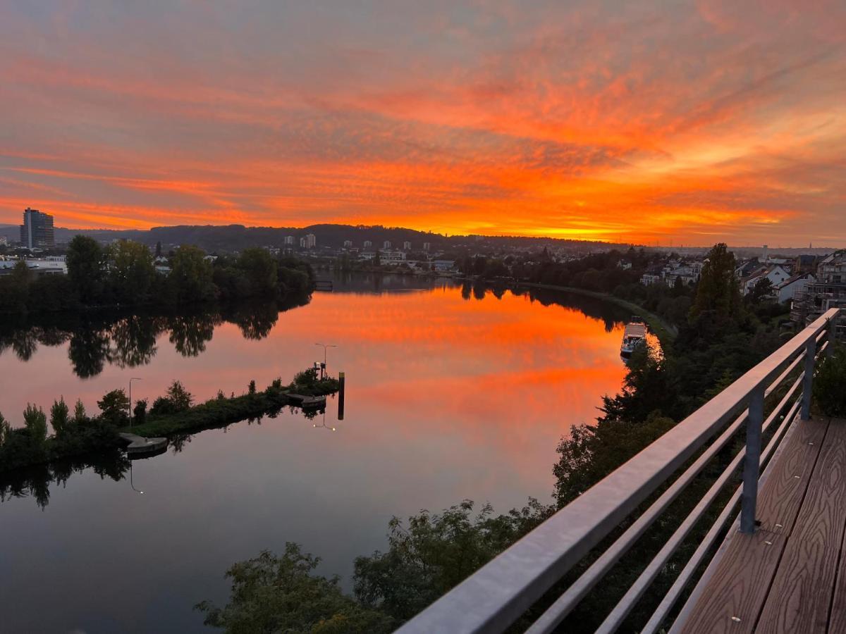 Penthouse Wohnung Mit Schoenem Moselblick In Metternich Koblenz  Ngoại thất bức ảnh