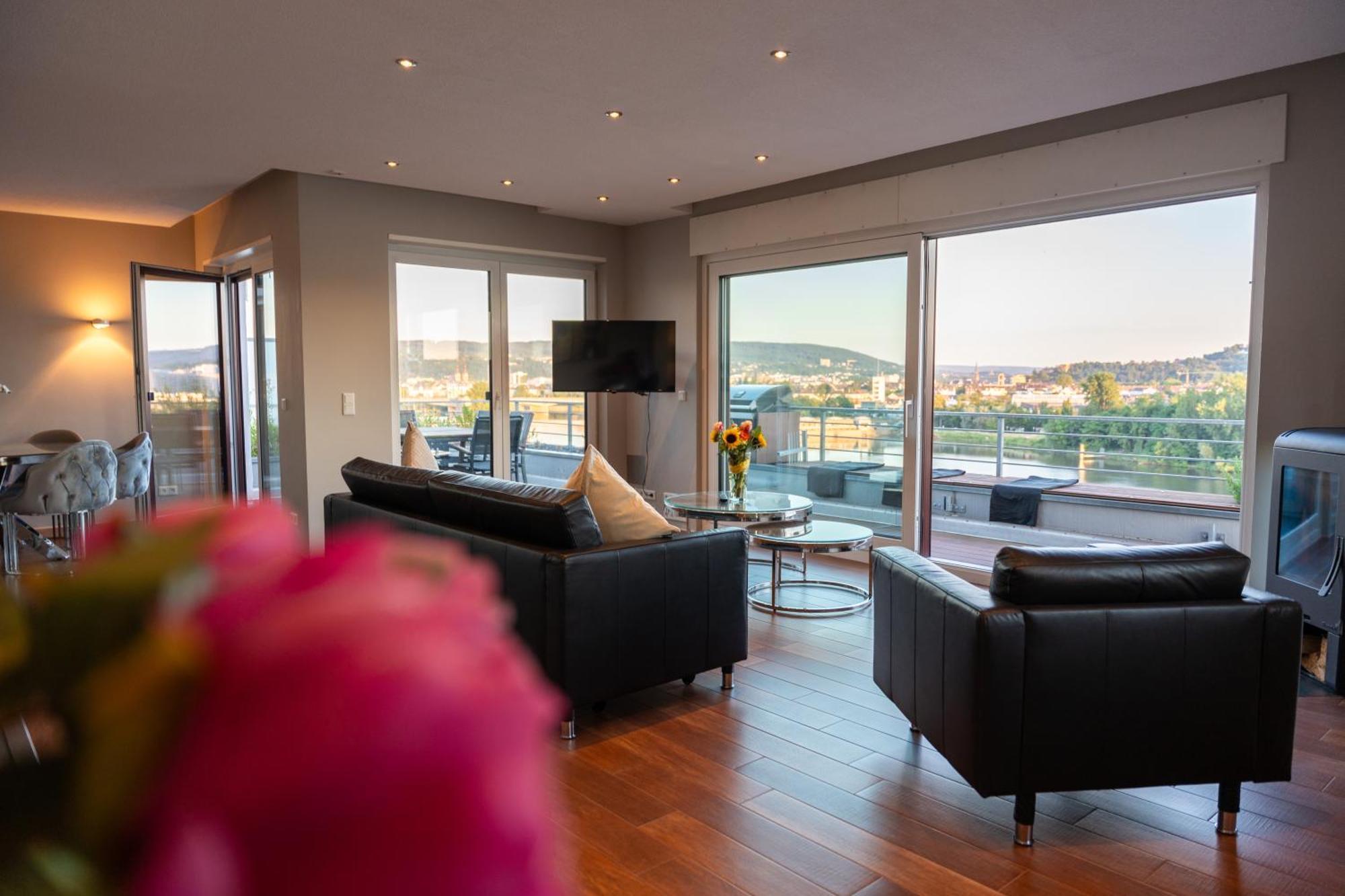 Penthouse Wohnung Mit Schoenem Moselblick In Metternich Koblenz  Ngoại thất bức ảnh
