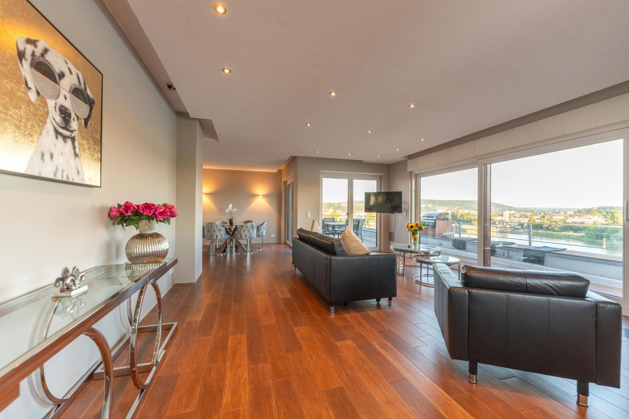 Penthouse Wohnung Mit Schoenem Moselblick In Metternich Koblenz  Ngoại thất bức ảnh