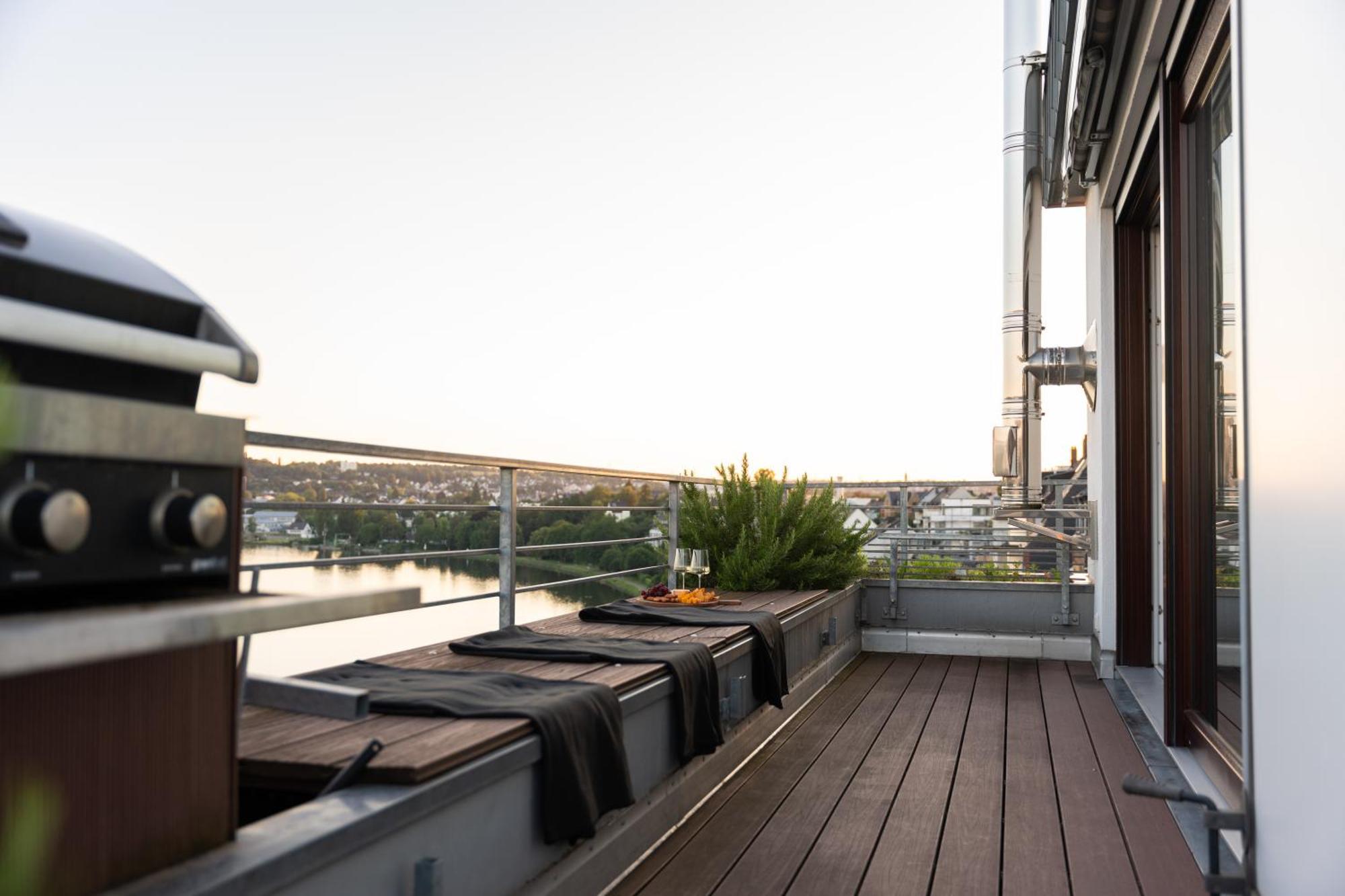 Penthouse Wohnung Mit Schoenem Moselblick In Metternich Koblenz  Ngoại thất bức ảnh